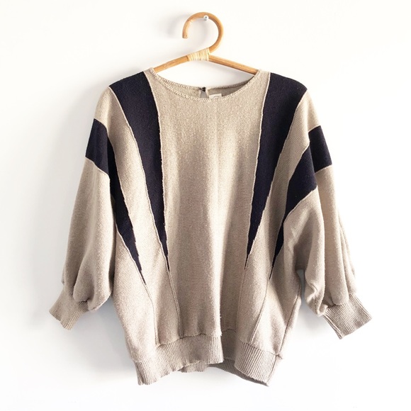 Savion by Ignacy Feuer Sweaters - Vintage 80s Tiger Stripes Sweater Savion fits M/L